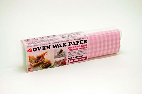 オーブンWAXペーパー250x250mm30枚入【チェック柄5色】