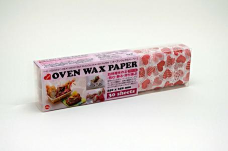 オーブンWAXペーパー250x250mm30枚入【ハートレッド】