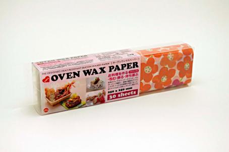 オーブンWAXペーパー250x250mm30枚入【フラワーオレンジ】